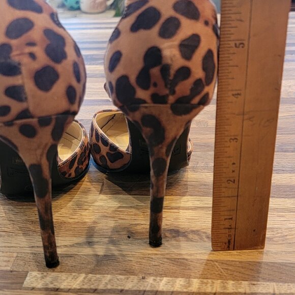 Anne Michelle Rise Up 3 3/4" heel Animal Print T Strap Stiletto Heel Pumps - Picture 9 of 14